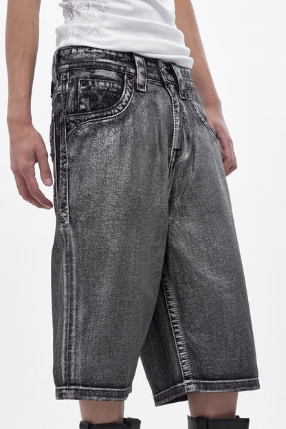 Rock Revival by Jaded London Silver Dust Shorts (M)