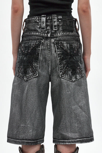 Rock Revival by Jaded London Silver Dust Shorts (W)