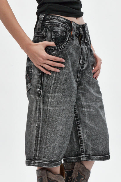 Rock Revival by Jaded London Silver Dust Shorts (W)