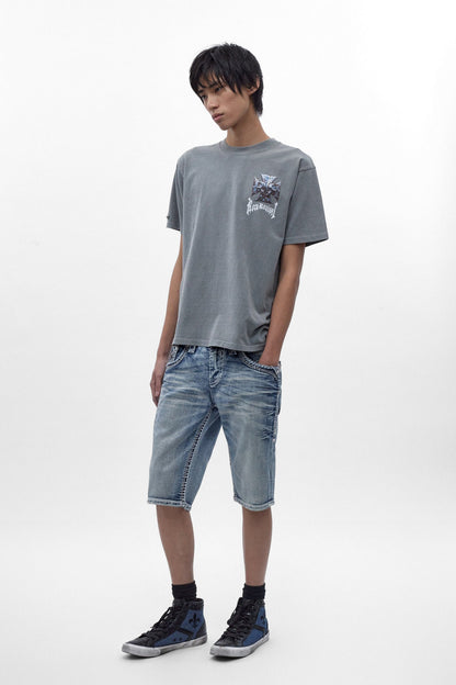 Justice Denim Shorts in Medium Blue