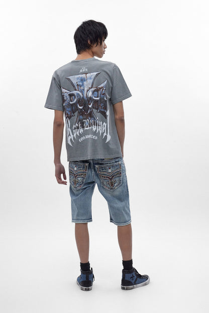 Justice Denim Shorts in Medium Blue