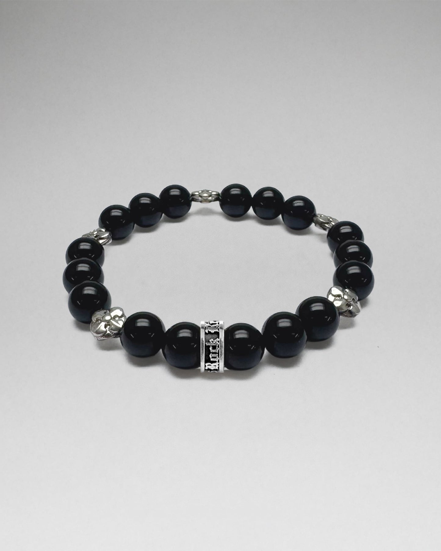 Polished Onyx Beaded Bracelet (10mm)
