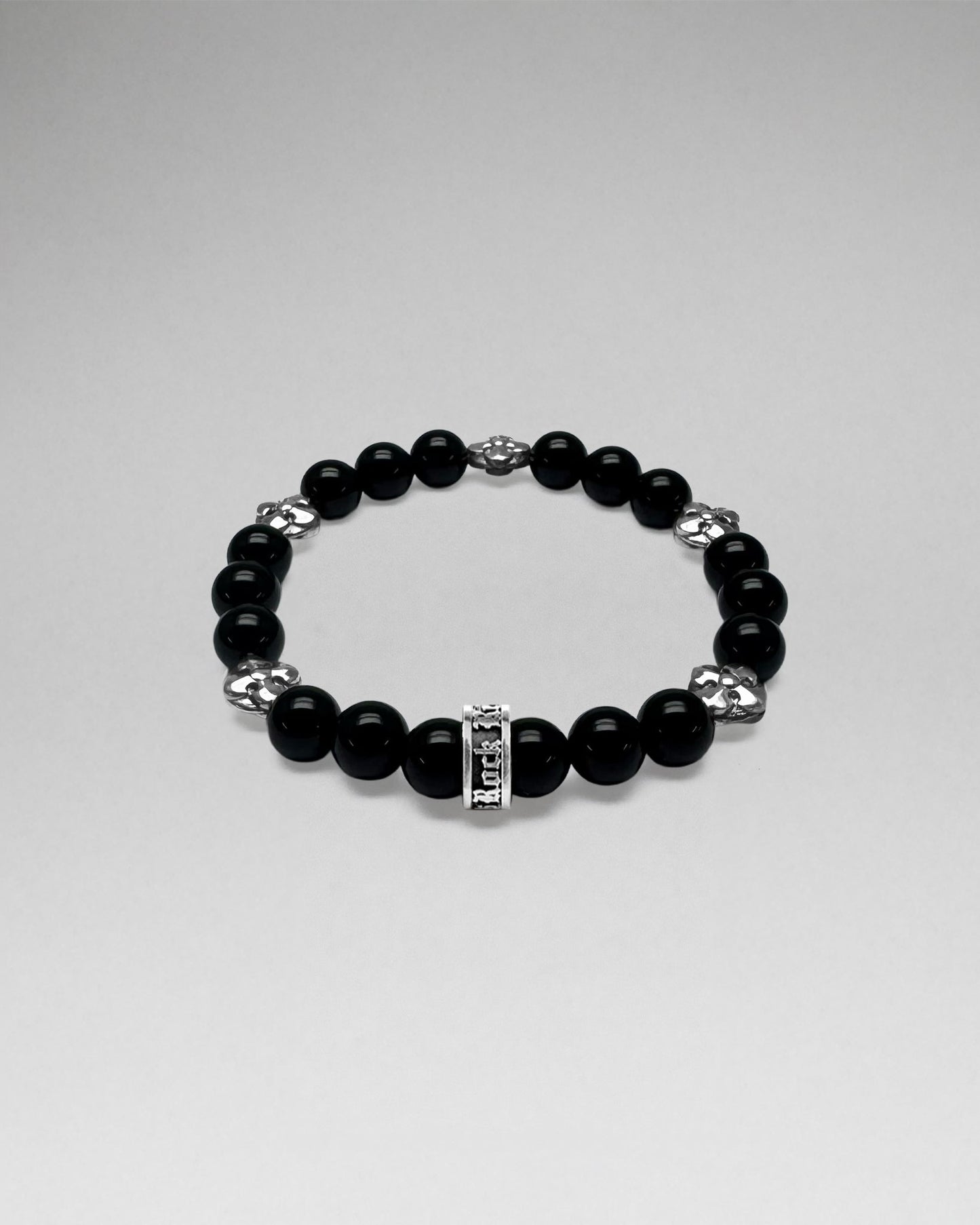 Polished Onyx Beaded Bracelet (8mm)