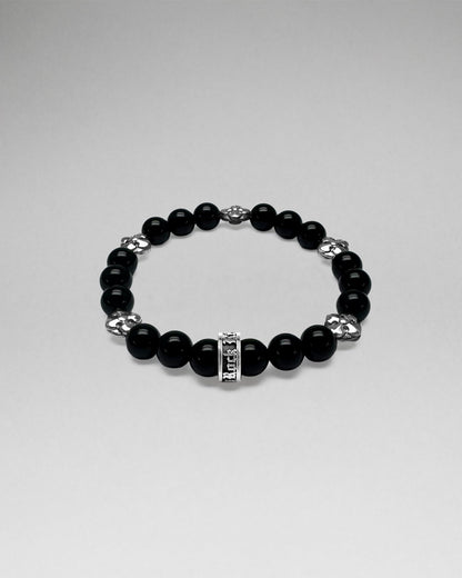Polished Onyx Beaded Bracelet (8mm)