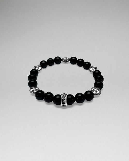 Polished Onyx Beaded Bracelet (8mm)