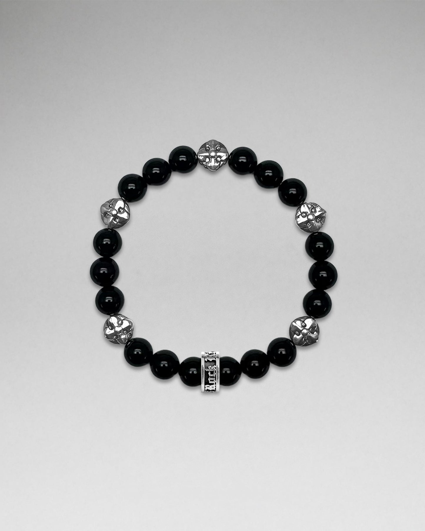 Polished Onyx Beaded Bracelet (8mm)