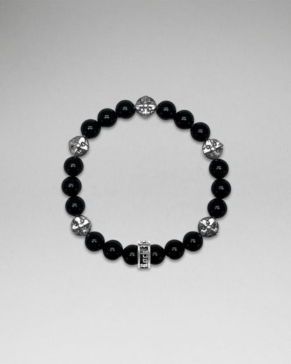 Polished Onyx Beaded Bracelet (8mm)