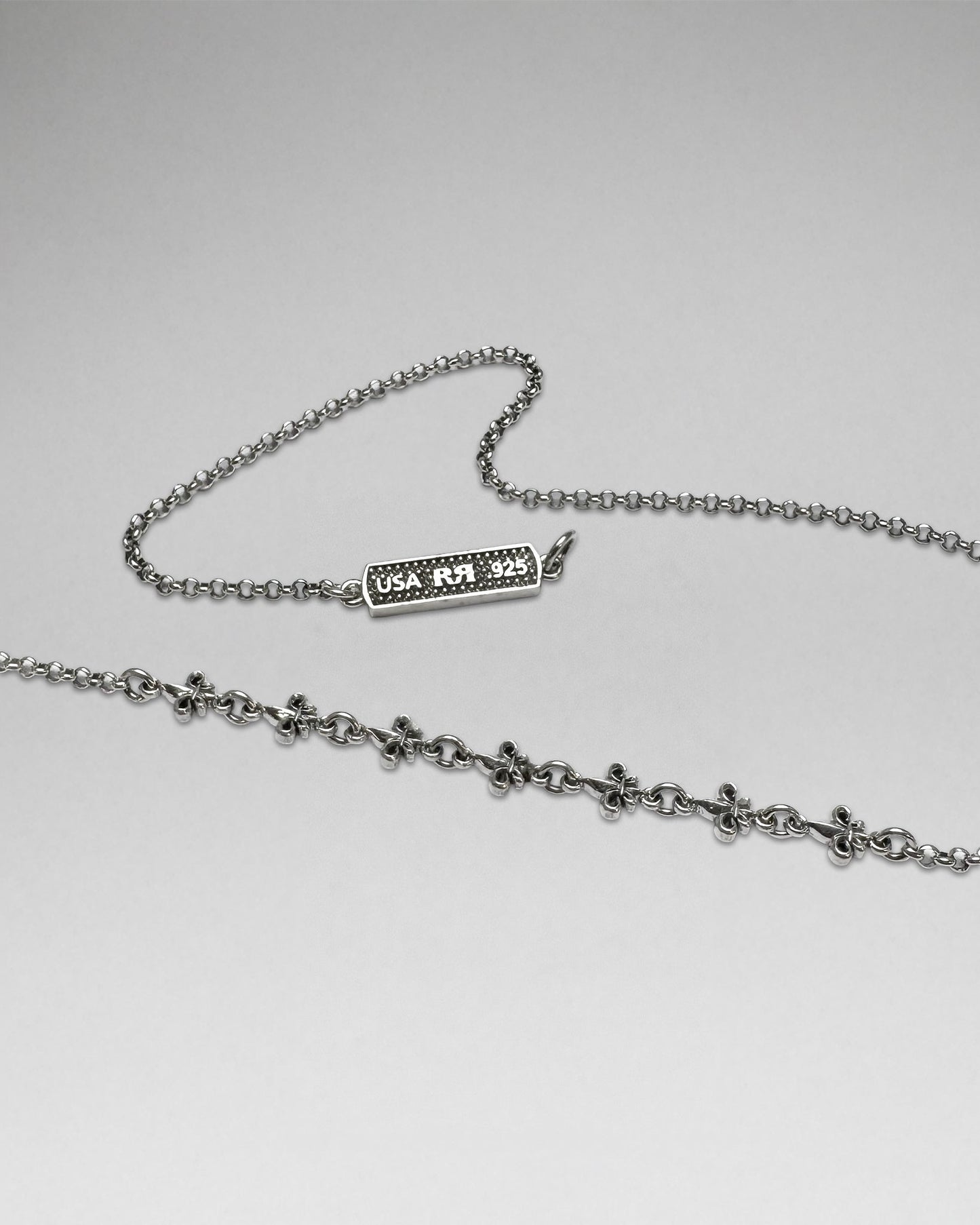 Fleur De Lis Cross Necklace