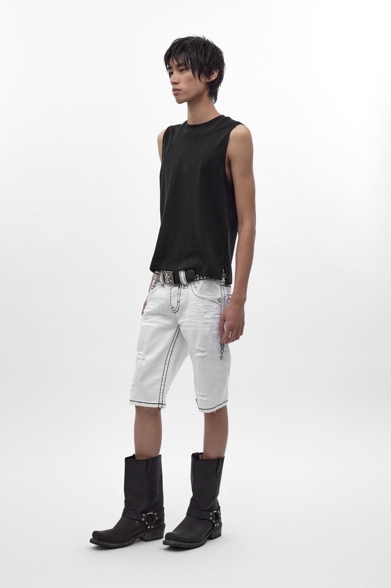 Lylee Denim Shorts in White