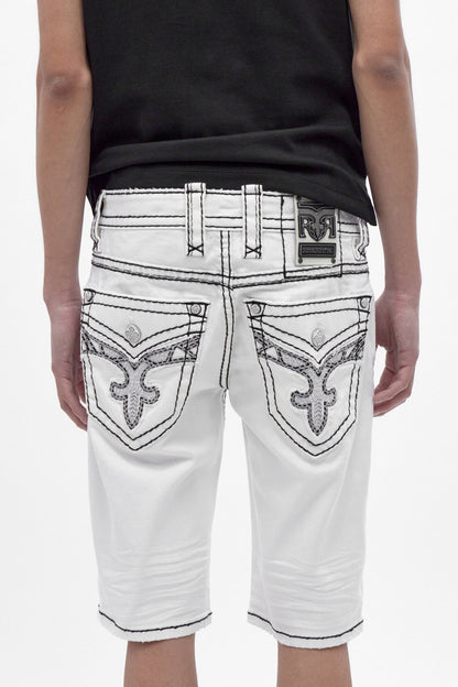Lylee Denim Shorts in White