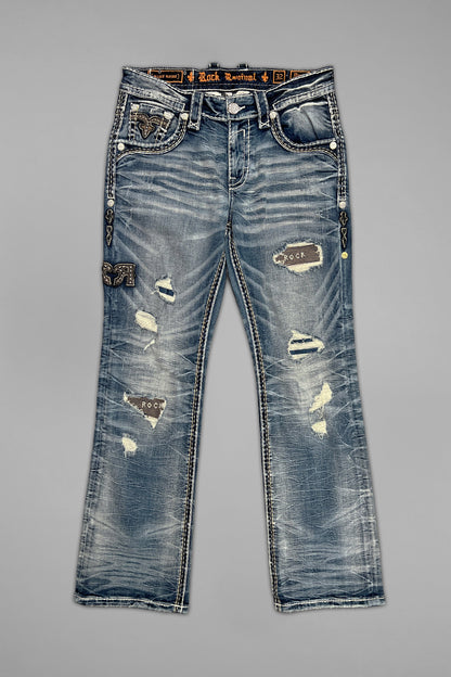 Mason Bootcut Jeans in Medium Blue - GR Collection