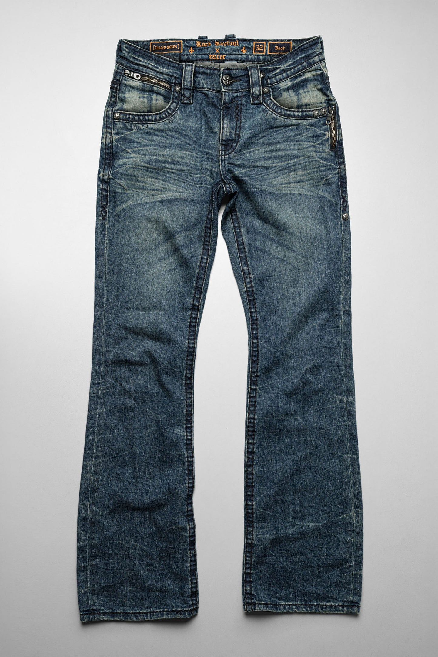 Racer X Rock Revival® Dark Bootcut Denim