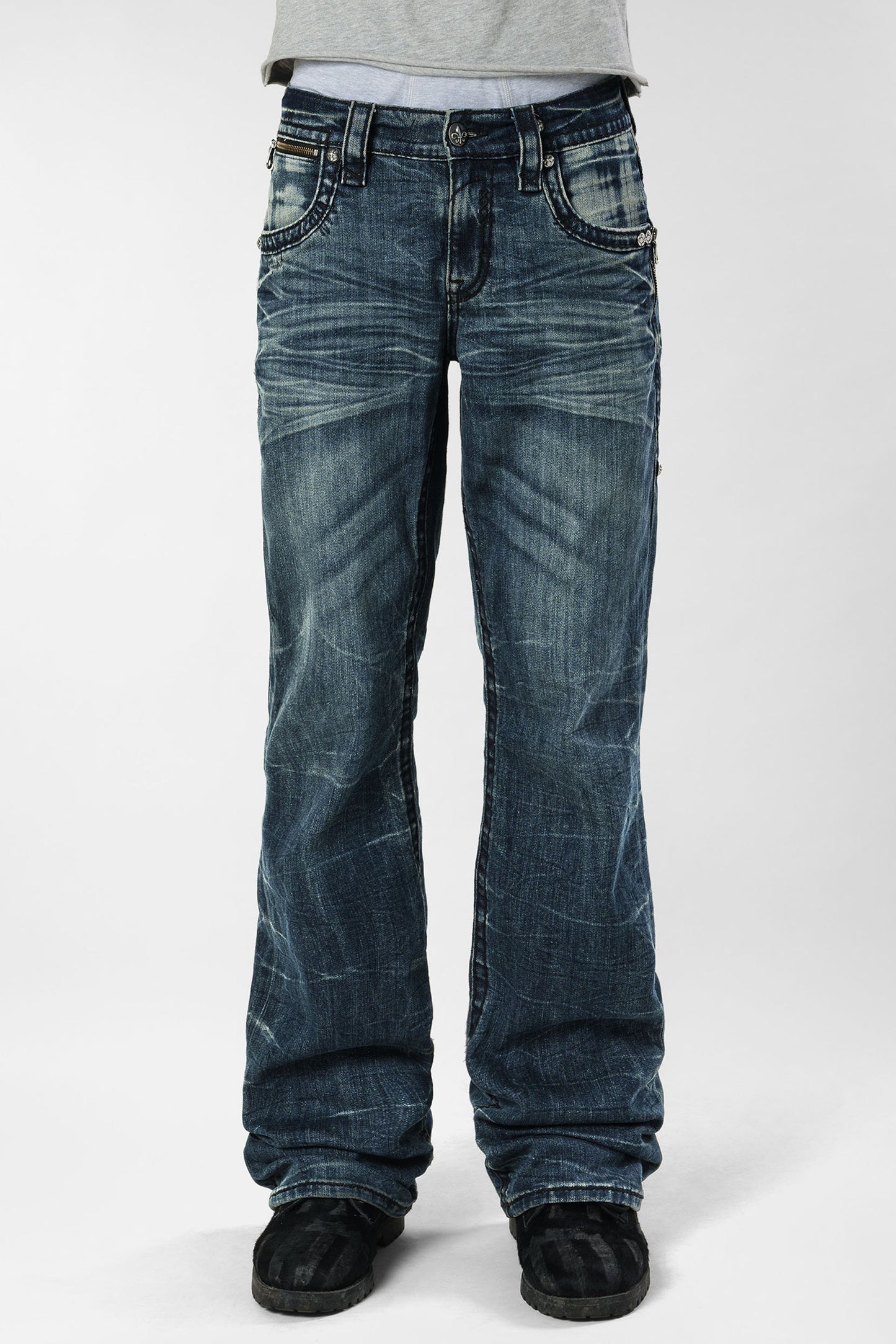 Racer X Rock Revival® Dark Bootcut Denim