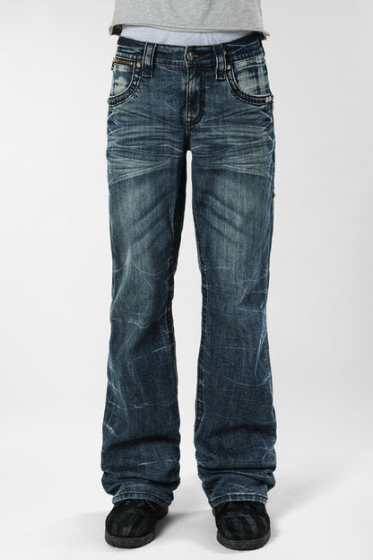 Racer X Rock Revival® Dark Bootcut Denim