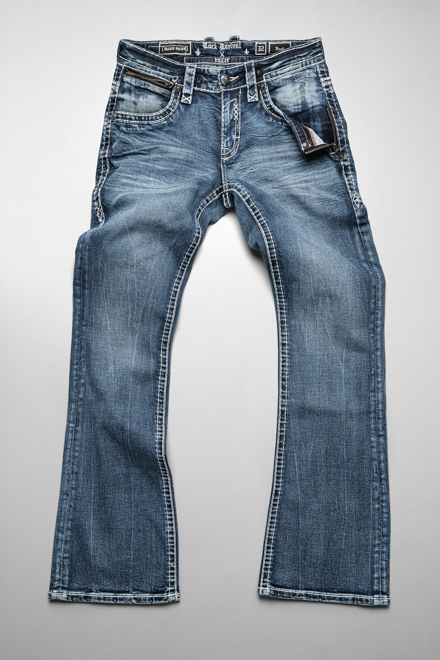 Racer X Rock Revival®  Light Bootcut Denim