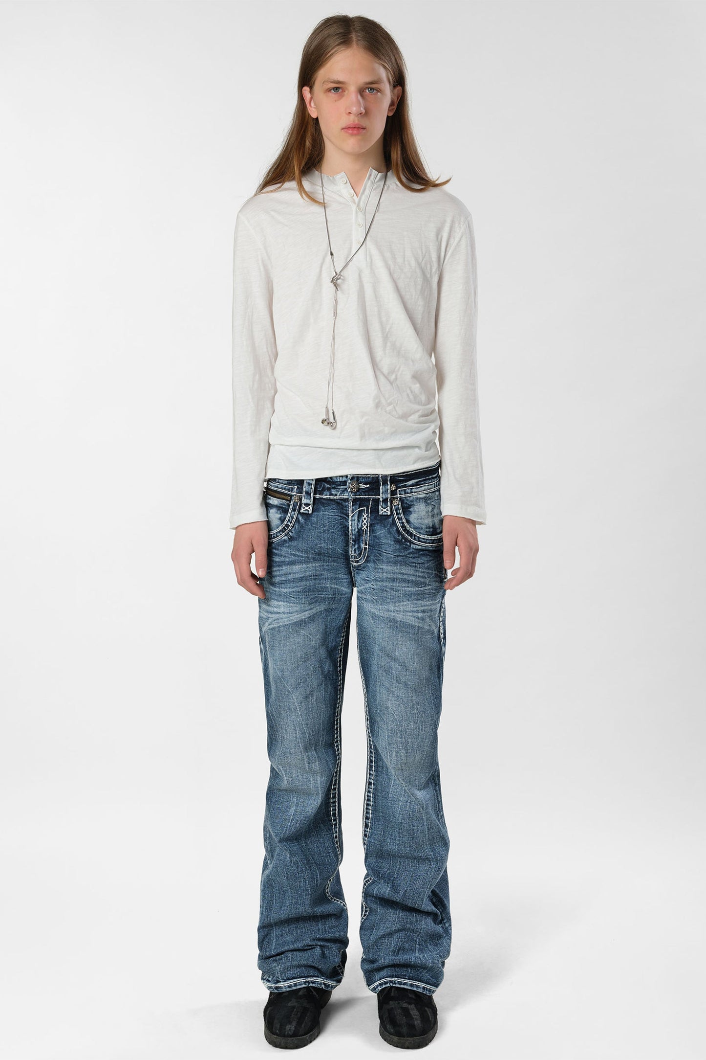 Racer X Rock Revival®  Light Bootcut Denim
