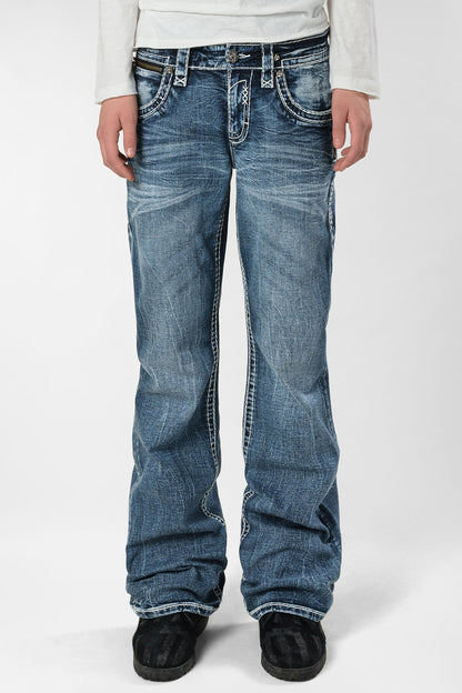 Racer X Rock Revival®  Light Bootcut Denim