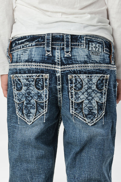 Racer X Rock Revival®  Light Bootcut Denim