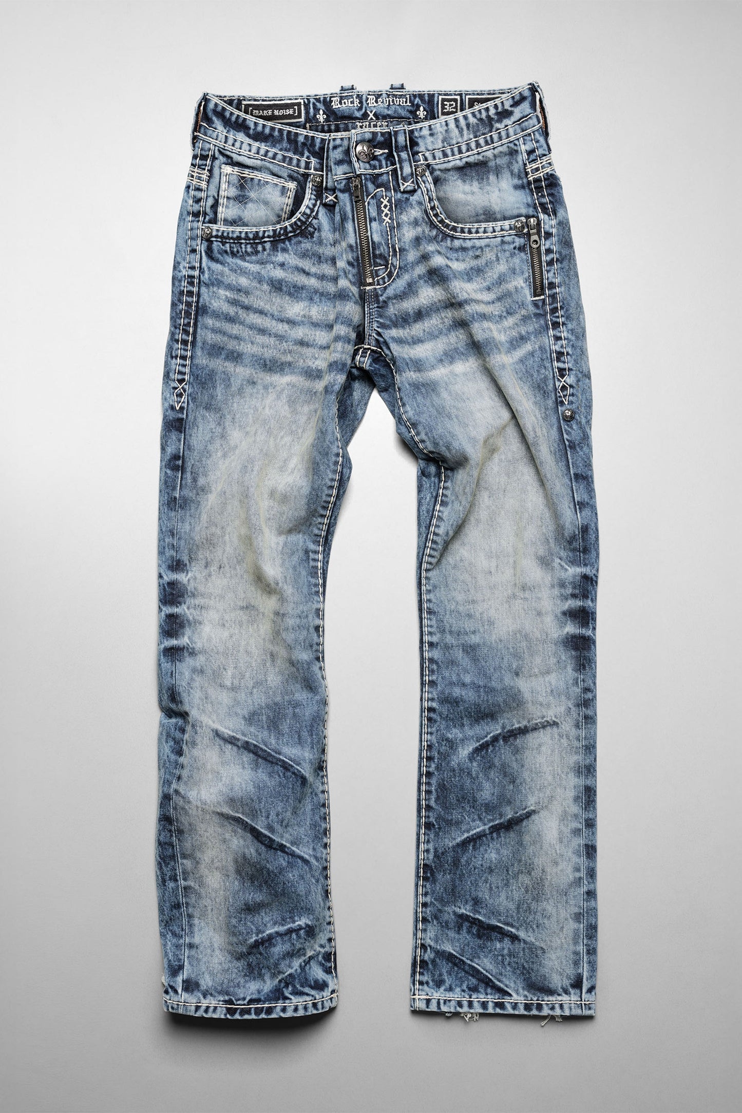Racer X Rock Revival® Bleach Slim Denim