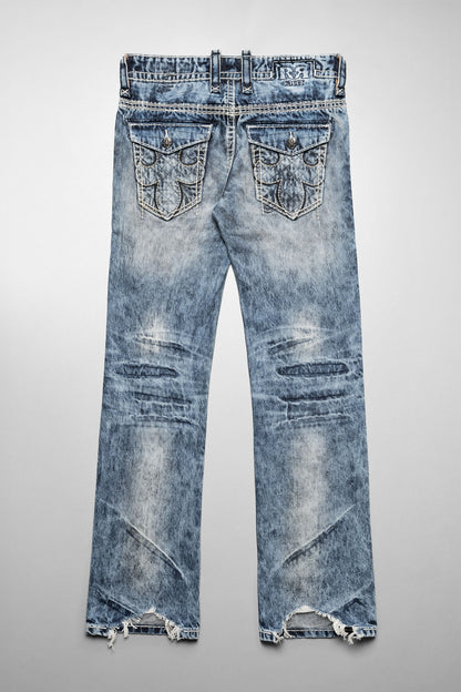 Racer X Rock Revival® Bleach Slim Denim