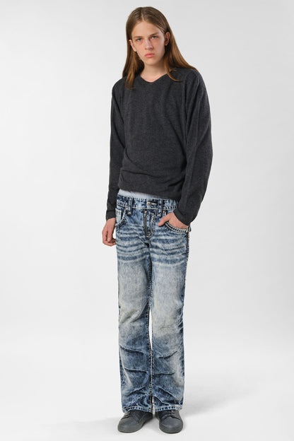 Racer X Rock Revival® Bleach Slim Denim