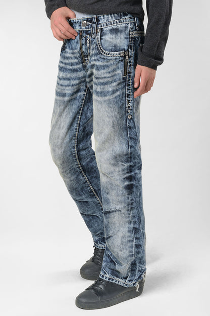 Racer X Rock Revival® Bleach Slim Denim