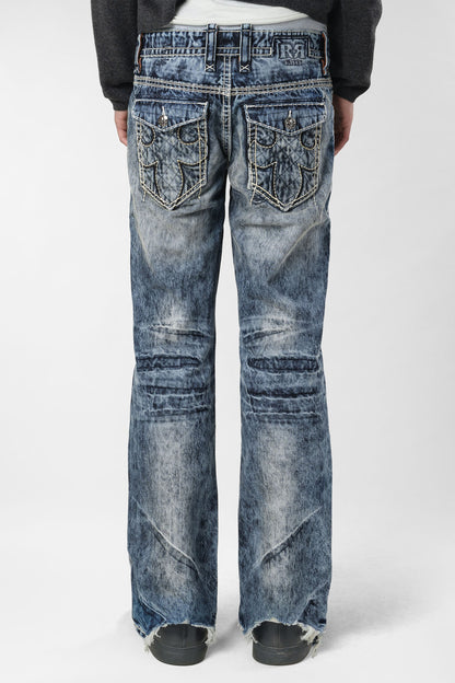 Racer X Rock Revival® Bleach Slim Denim