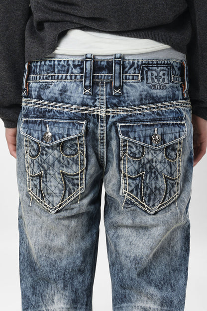 Racer X Rock Revival® Bleach Slim Denim