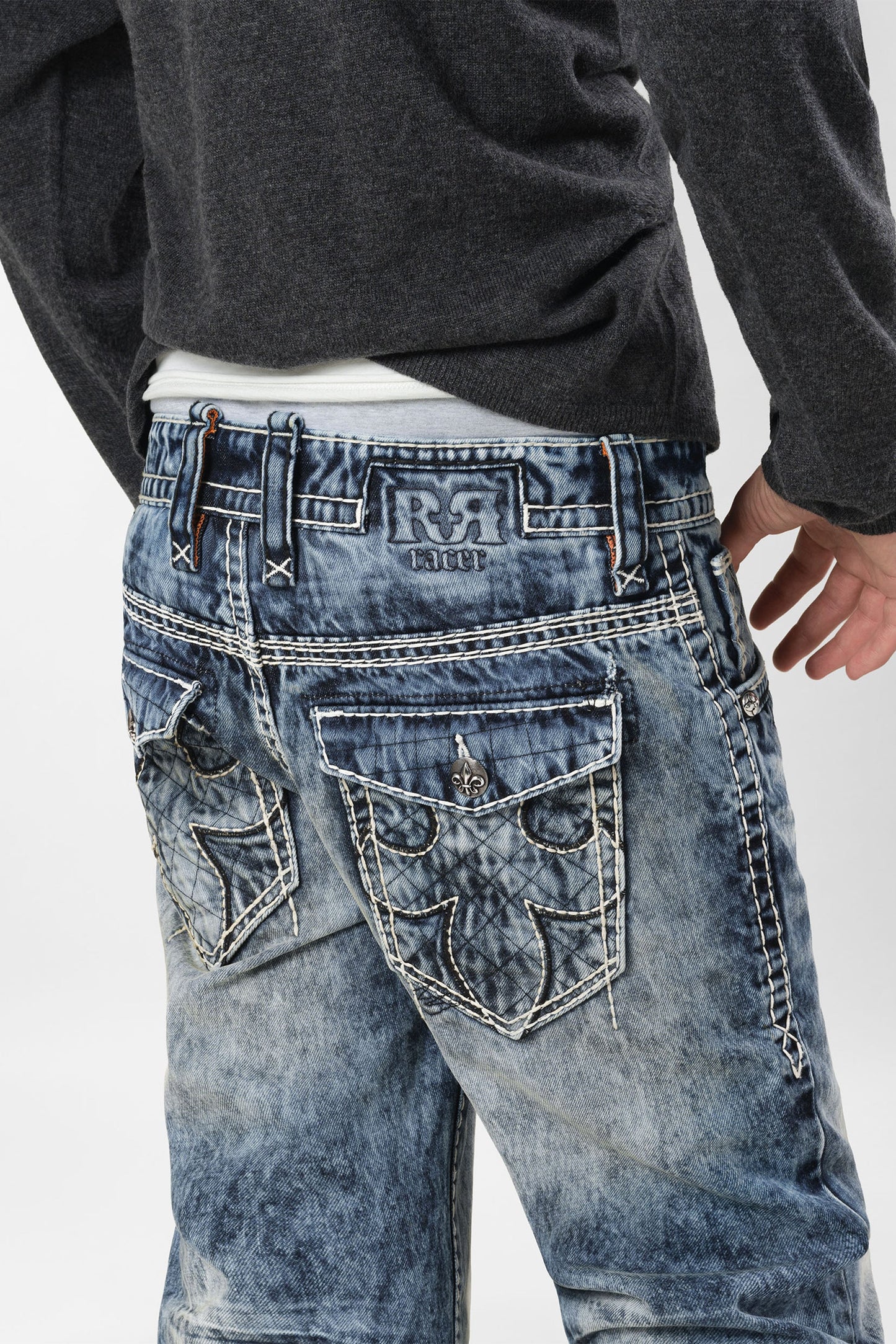Racer X Rock Revival® Bleach Slim Denim