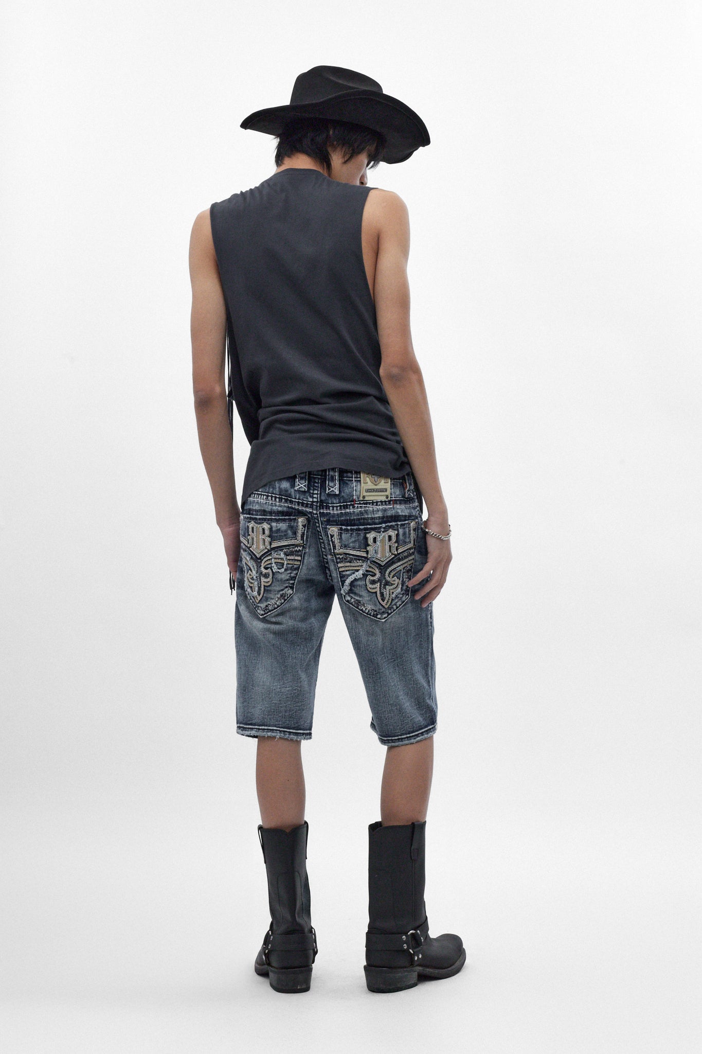 Richie Denim Shorts in Medium Blue