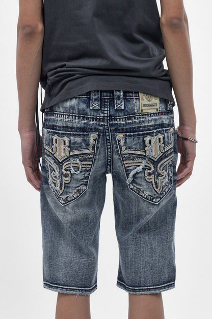 Richie Denim Shorts in Medium Blue