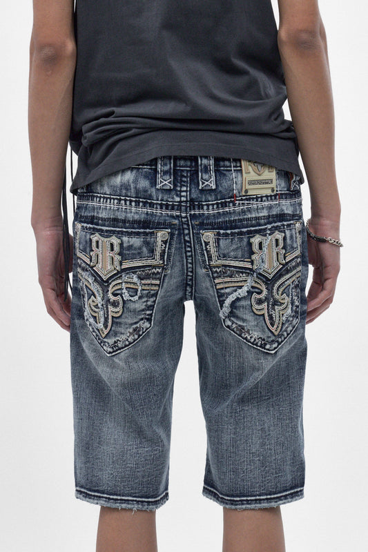 Richie Denim Shorts in Medium Blue