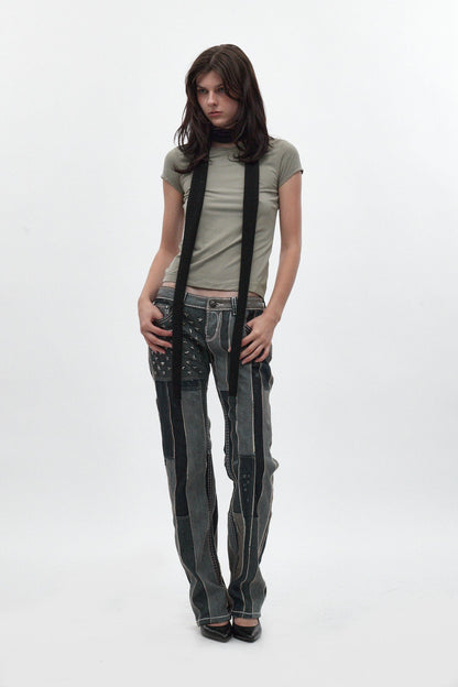 Rock Revival by Jaded London Patchwork Flag Jeans