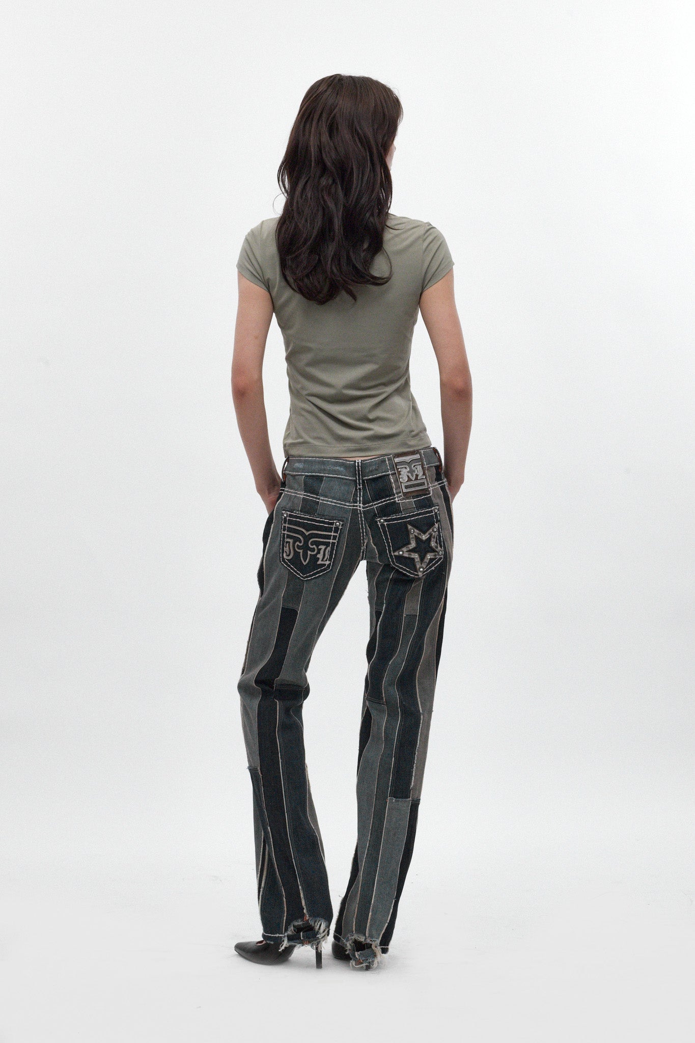 Rock Revival by Jaded London Patchwork Flag Jeans