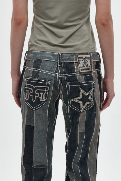 Rock Revival by Jaded London Patchwork Flag Jeans
