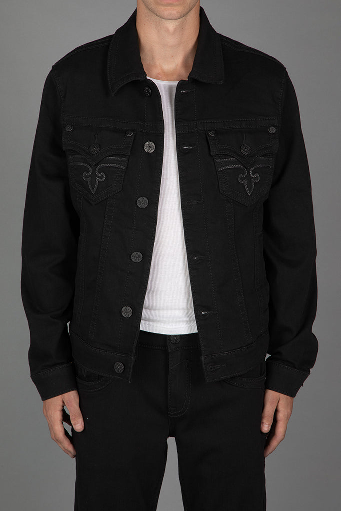 Arther Denim Jacket in Black