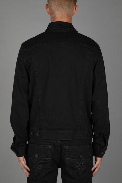Arther Denim Jacket in Black