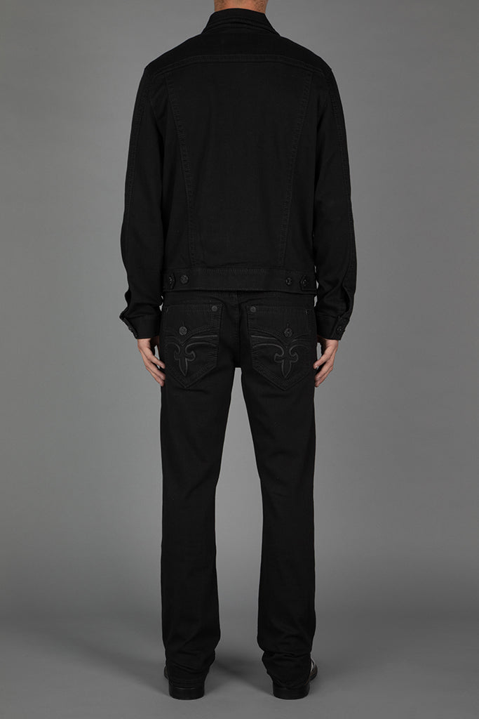 Arther Denim Jacket in Black