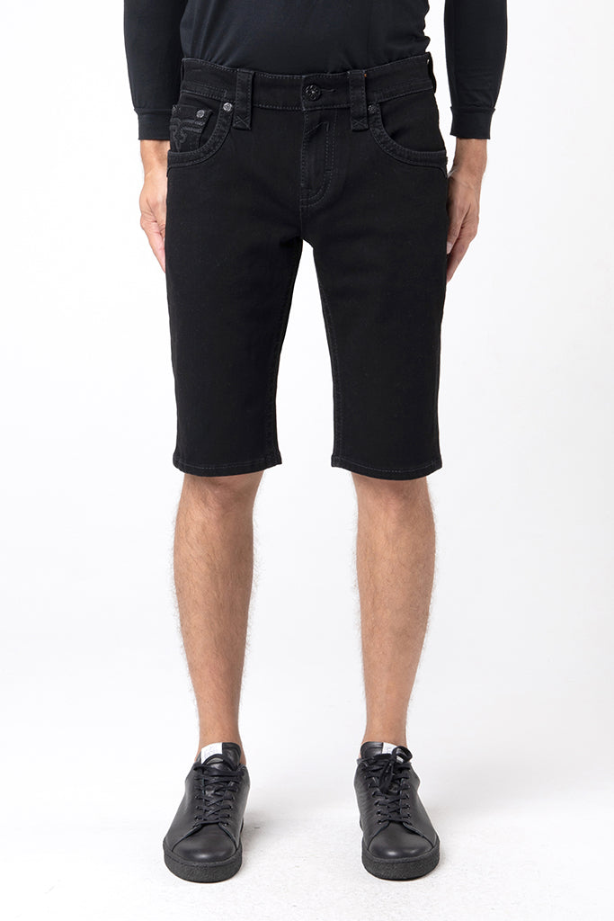 Arther Denim Shorts in Black