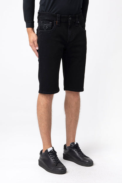 Arther Denim Shorts in Black