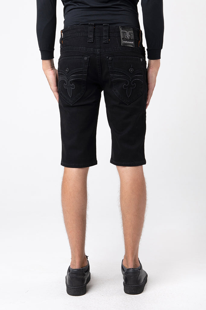 Arther Denim Shorts in Black