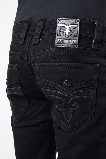 Arther Denim Shorts in Black