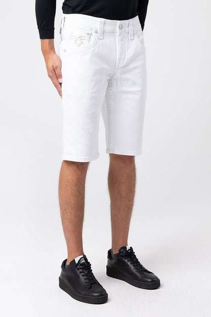 Arther Denim Shorts in White