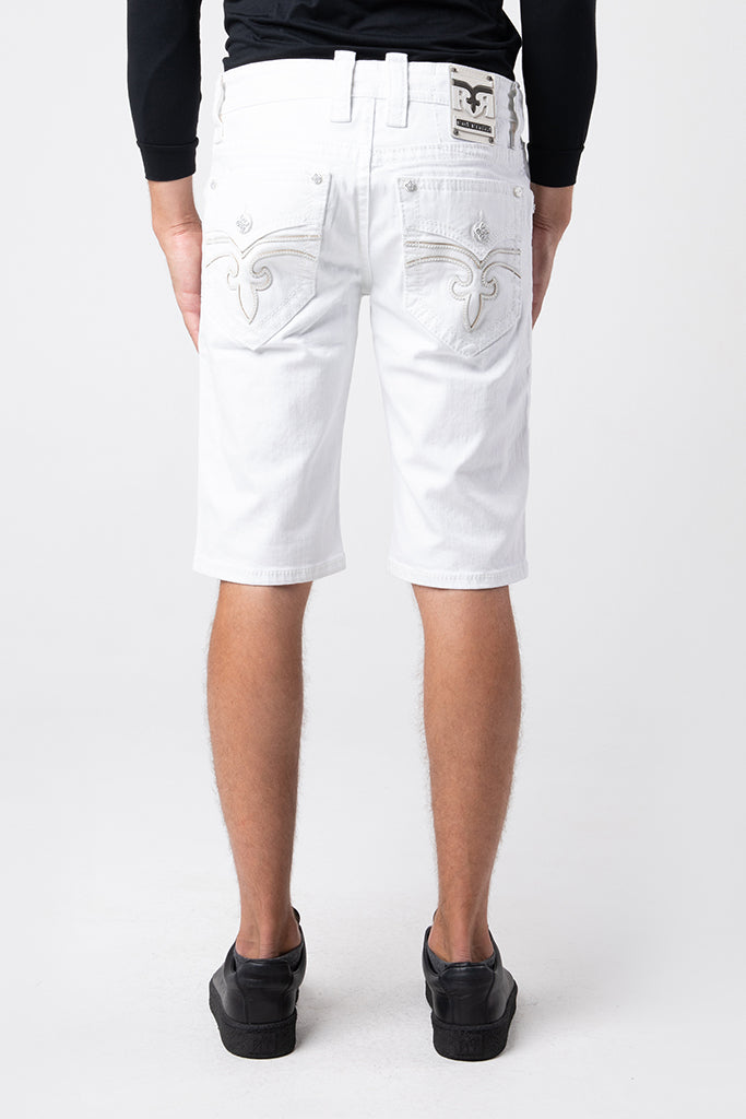 Arther Denim Shorts in White