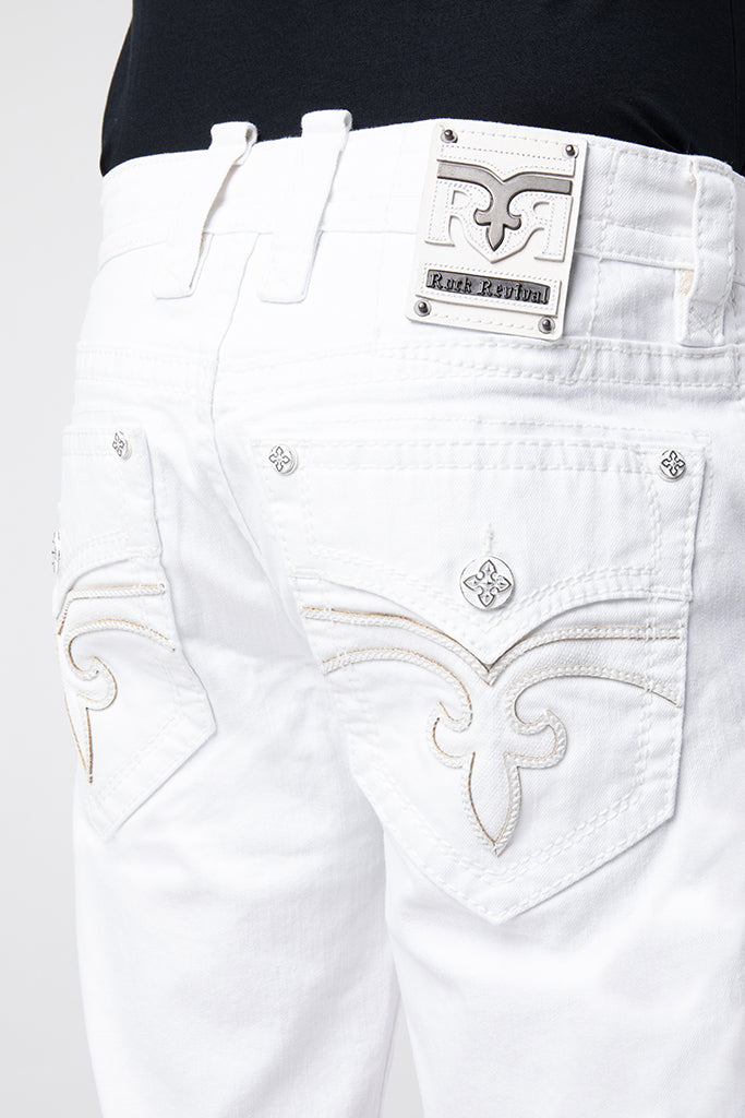 Arther Denim Shorts in White