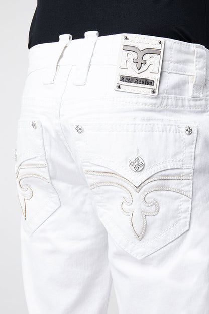Arther Denim Shorts in White