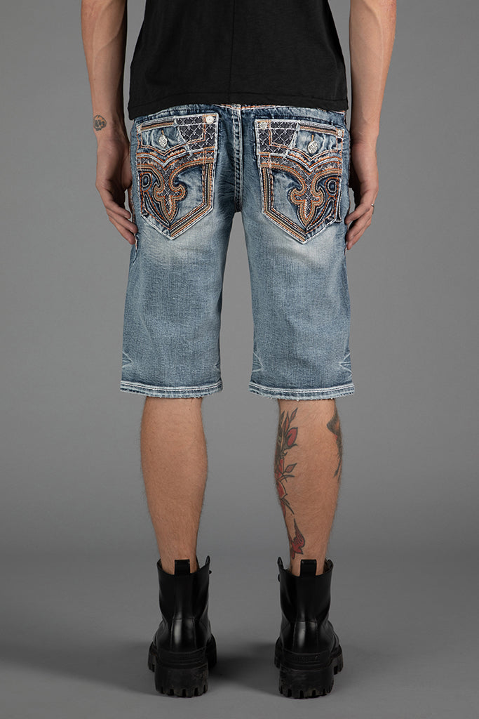Baxter Denim Shorts in Medium Blue