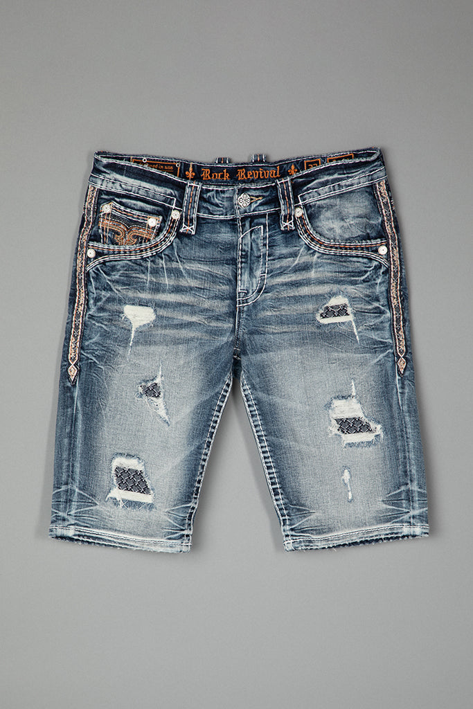 Baxter Denim Shorts in Medium Blue