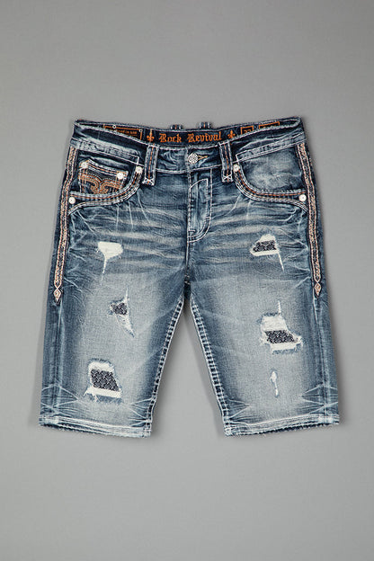 Baxter Denim Shorts in Medium Blue