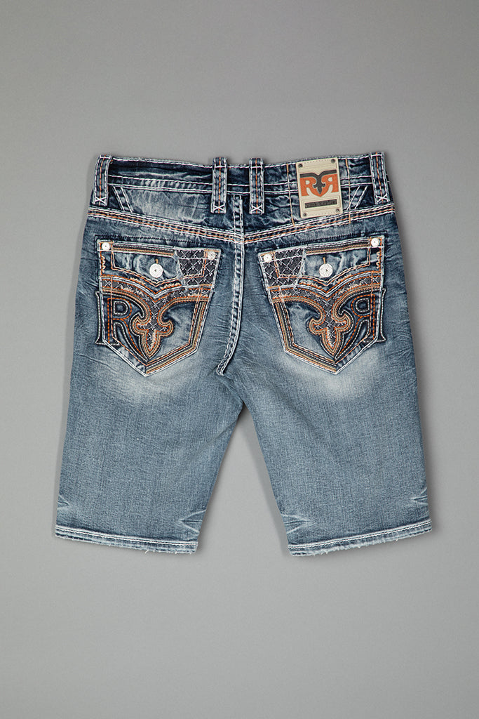 Baxter Denim Shorts in Medium Blue